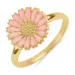 12 mm prästkrage rosa ring i förgyllt silver - Marie