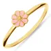 5 mm prästkrage rosa ring i förgyllt silver - Maggie