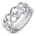 blad ring i silver