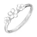 prästkrage vit ring i silver - Majse