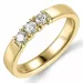 diamant alliancring i 14  karat guld 3 x 0,10 ct