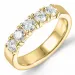 diamant alliancring i 14  karat guld 5 x 0,15 ct