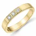 diamant alliancring i 14  karat guld 3 x 0,03 ct