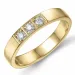 diamant alliancring i 14  karat guld 3 x 0,05 ct