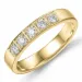 diamant alliancring i 14  karat guld 5 x 0,05 ct