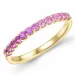 rosa safir alliancring i 14 karat guld 0,57 ct