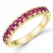 rubin alliancring i 14 karat guld 0,70 ct