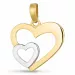 hjärta hängen i 8 karat guld med rhodium