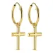 12 mm kors creol i 9 karat guld
