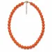 orange kalcedon halsband i förgyllt stål - AURA