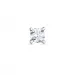 1 x 0,15 ct briljant solitäreörhängestift i 14 karat vitguld med diamant 