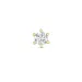 1 x 0,09 ct diamant solitäreörhängestift i 14 karat guld med diamant 