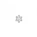 1 x 0,08 ct diamant solitäreörhängestift i 14 karat vitguld med diamant 