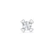 1 x 0,03 ct solitäreörhängestift i 14 karat vitguld med diamant