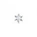 1 x 0,06 ct diamant solitäreörhängestift i 14 karat vitguld med diamant 