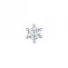 1 x 0,07 ct diamant solitäreörhängestift i 14 karat vitguld med diamant