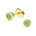 5 mm prehnite örhängestift i förgyllt silver