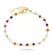multifärgat armband i förgyllt silver - Loom Stones