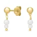 vit pärla örhängen i förgyllt silver