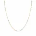 multifärgat halsband i förgyllt silver - Loom Stones