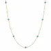 blå halsband i förgyllt silver - Loom Stones
