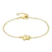 blommor zirkon armband i förgylld mässing - Eliné