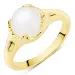vit månsten ring i förgylld mässing - Eliné