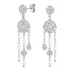 långa pärla örhängen i försilvrad mässing - Eliné