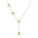 vattentät hjärta Y-halsband i förgyllt stål - OCEANA