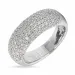 bred vit zirkon ring i rhodinerat silver