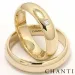 Vigselsringar i 14  karat guld 0,05 ct - set