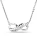 infinity zirkon halsband i silver