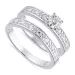 Bred vit zirkon ring i silver
