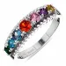 multifärgat zirkon ring i silver
