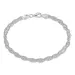 flätat armband i silver  x 3,6 mm