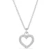 hjärta zirkon halsband i silver