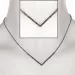 Halsband i svart rhodinerat silver med hängen i svart rhodinerat silver