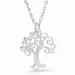 16 mm livets träd hängen med halskedja i silver