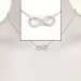 infinity zirkon hängen med halskedja i silver