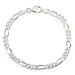 figaroarmband i silver 18,5 cm x 4,6 mm