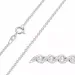 BNH Anker runda armband i silver 21 cm x 1,9 mm