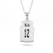 basketboll Namnhalsband med hänge i silver - My Letter
