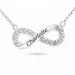 infinity Namnhalsband med hänge i silver med  vit zirkon - My Letter