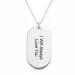 dogtag Namnhalsband med hänge i silver - My Letter