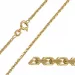 BNH anker facet halskedja i 14 karat guld 80 cm x 1,6 mm