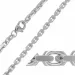 BNH Anker facet armband i 14 karat vitguld 17 cm x 3,4 mm