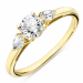 lab grown diamant ring i 9 karat guld 0,50 ct 0,20 ct