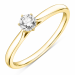 0,50 ct lab grown diamant solitärring i 9 karat guld 0,50 ct