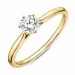 0,50 ct lab grown diamant solitärring i 9 karat guld 0,50 ct