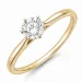 0,50 ct lab grown diamant solitärring i 9 karat guld 0,50 ct